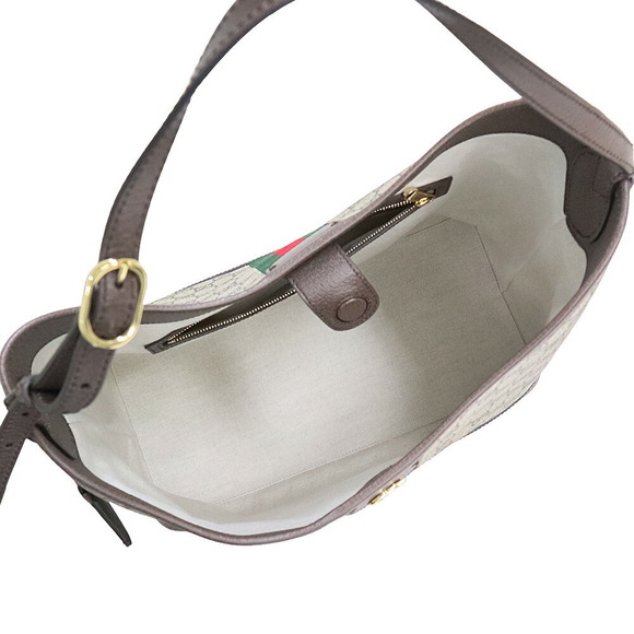 Gucci Ophidia Tote Bag GG Supreme Beige Ebony Brown Web Stripe - Picture 3 of 9